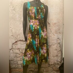 Maccine Multicoloured Stretch Pleated Dress